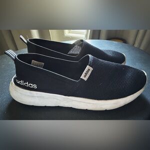 Adidas Women’s Black and White Slip-On Sneakers Size 10